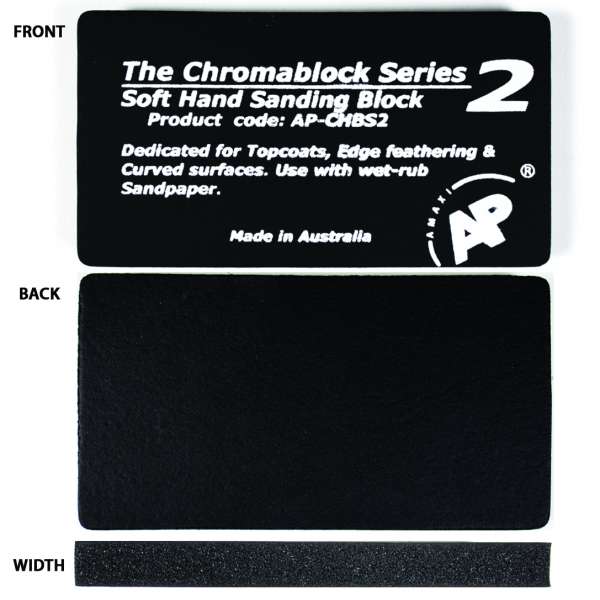 THE CHROMEABLOCK SERIES 2 SOFT HAND SANDING BLOCK