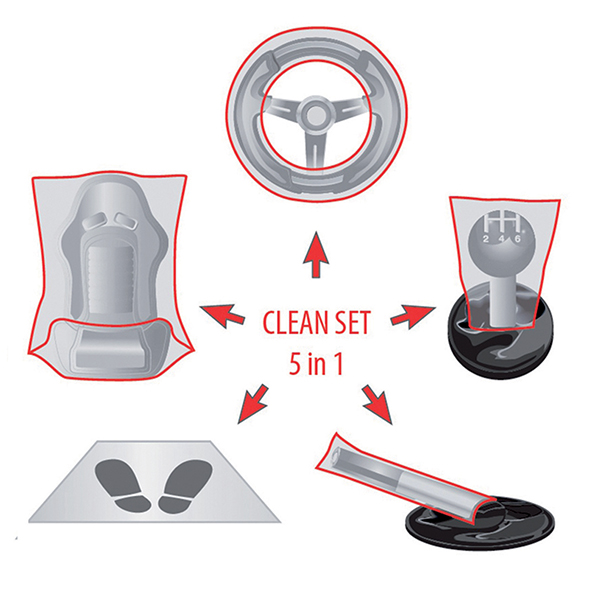 CAR CLEAN SET (5 IN 1) - BOX 200