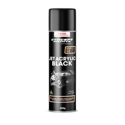 JET ACRYLIC BLACK AEROSOL - 400G
