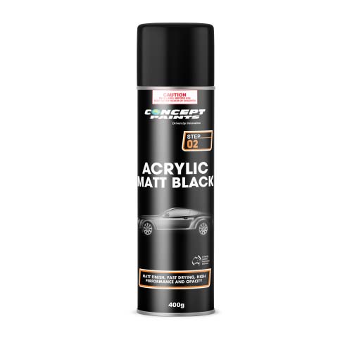 ACRYLIC MATT BLACK AEROSOL - 400G
