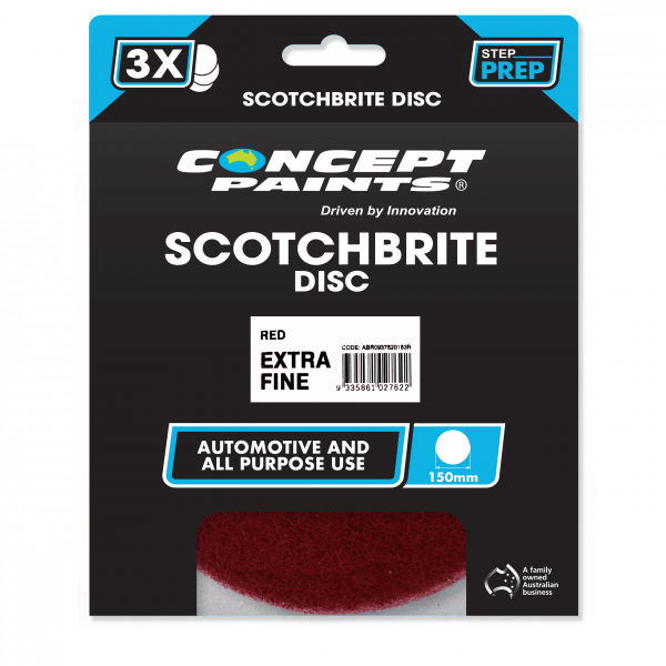 SCOTCHBRITE DISC - RED EXTRA FINE - PKT 3